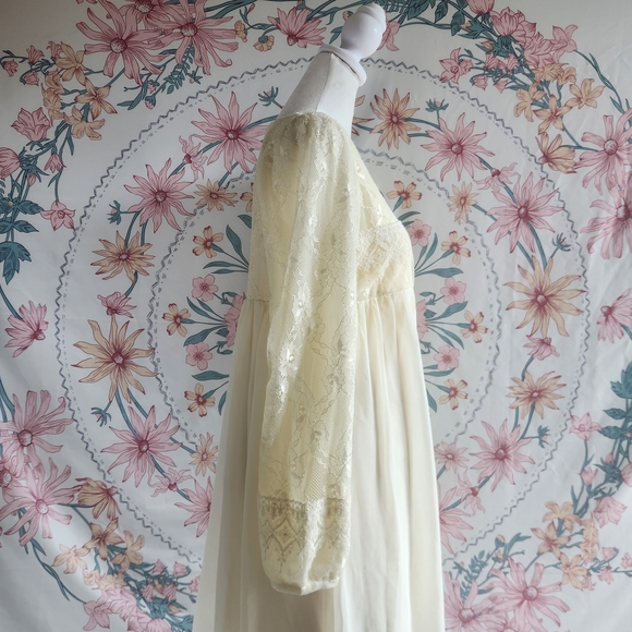 Axes Femme Babydoll Empire Highwaist Dress Gown Harajuku J Fashion Cream Cottage - Picture 7 of 16